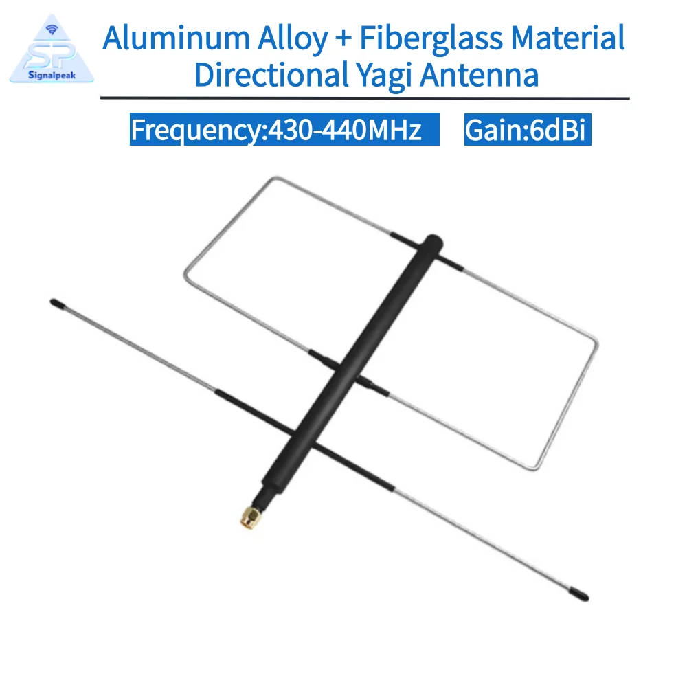 Antenne Yagi compacte portable 433 MHz 6 dBi à gain élevé pour talkie-walkie, réception directionnelle longue portée bande U, connecteur SMA