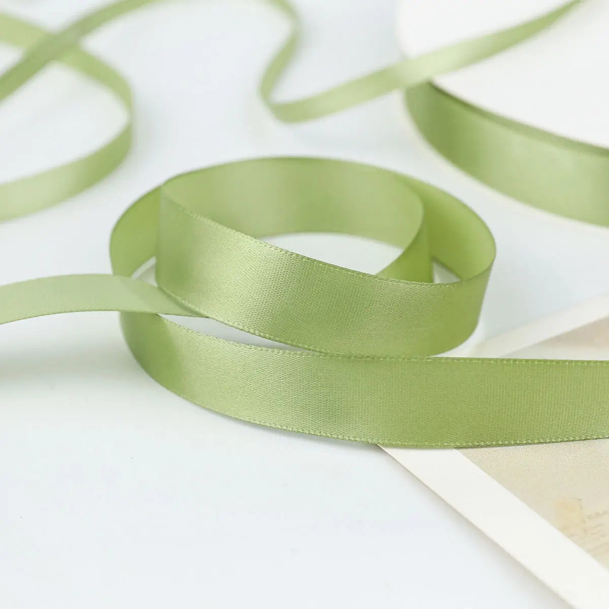 Matcha Green Series Ribbon, Jasmine Flower Hand String, Handmade DIY Material, Gift Box Packaging, Apparel Sewing Supplies