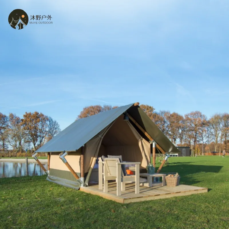 

Muye outdoor camping base luxury hotel tent Internet celebrity clock in homestay tent camp small light luxury tent