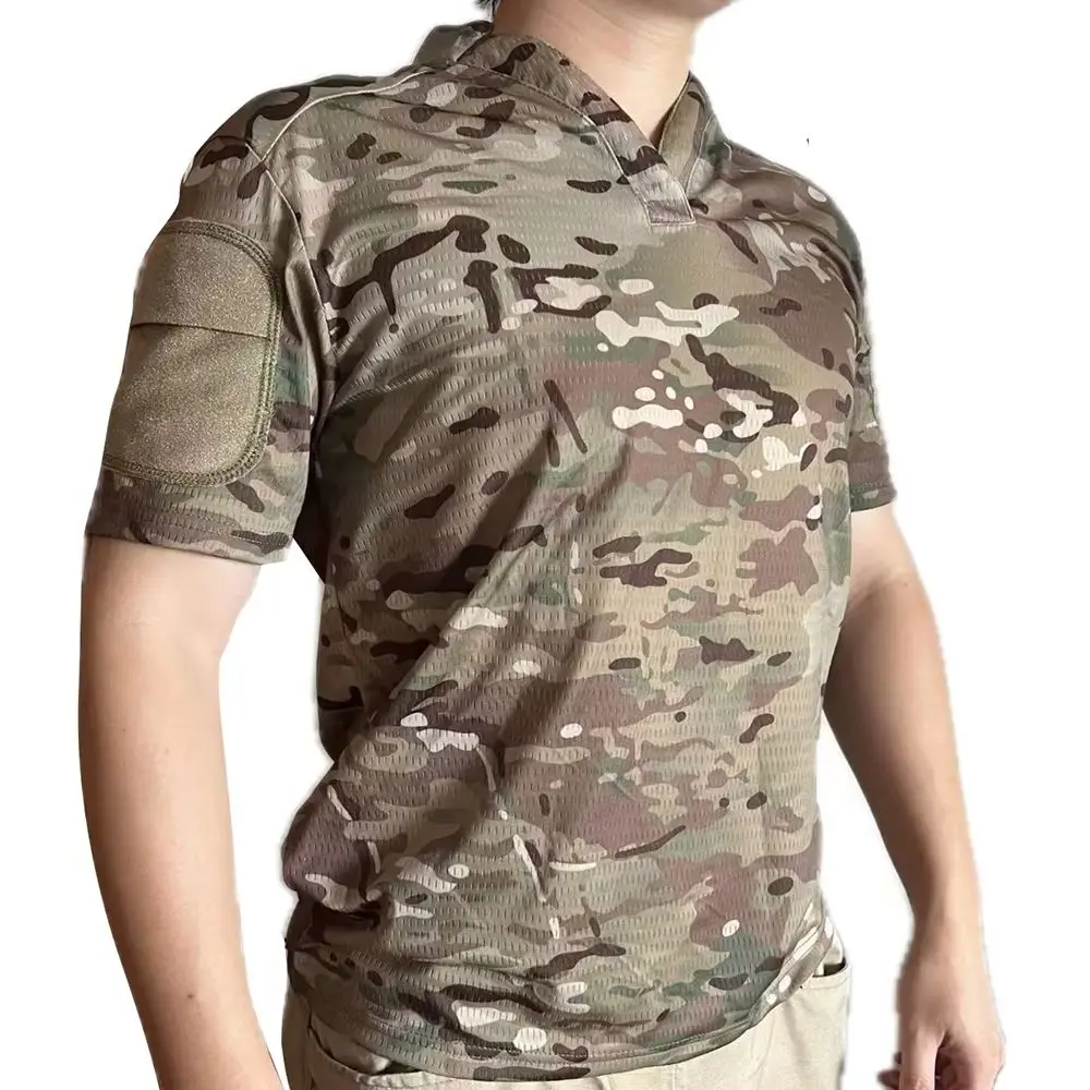 Outdoor Hunting Sport Tactical MC Camouflage VS Tactical T-shirt CP Type Breathable Quick-dry CAG Short-sleeved Shirt Top