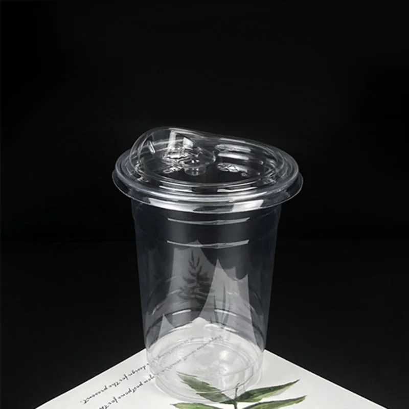 20 قطعة، فناجين قهوة للاستعمال مرة واحدة - غطاء للمشروبات المباشرة، PET مانع للتسرب، للمقاهي ومحلات الشاي والحليب والحفلات والمشروبات الباردة