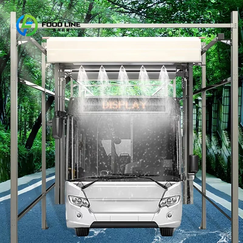 Customized automatic car wash machine car washing system large vehicle cleaning solution for bus fleet maintenance workshops
