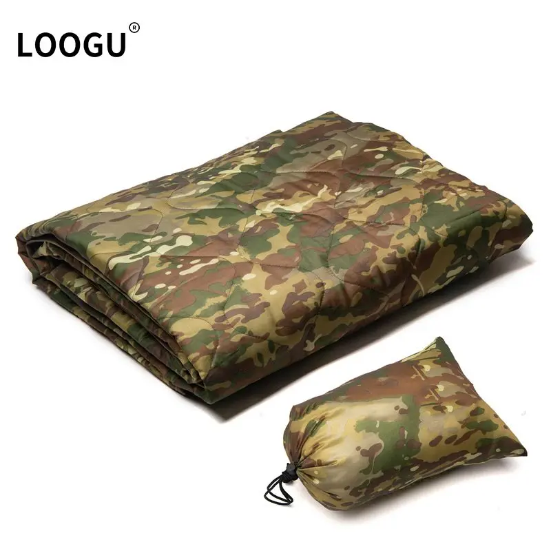 LOOGU Spring Outdoor Camping Accesorios Ultralight Quilt Cotton Camouflage Travel Shawl Comfortable Sleeping Tent  Blanket