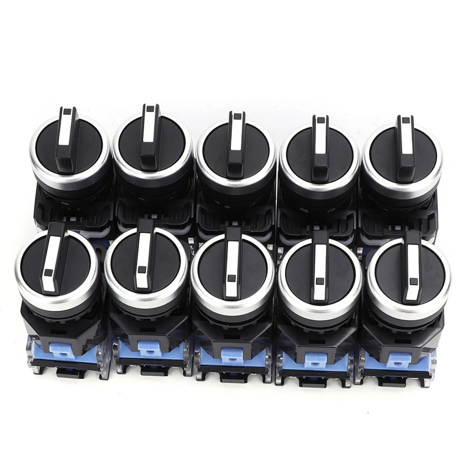 10pcs BEM38-20X/31 22mm 3 Position Self Locking Rotary Selector Switch