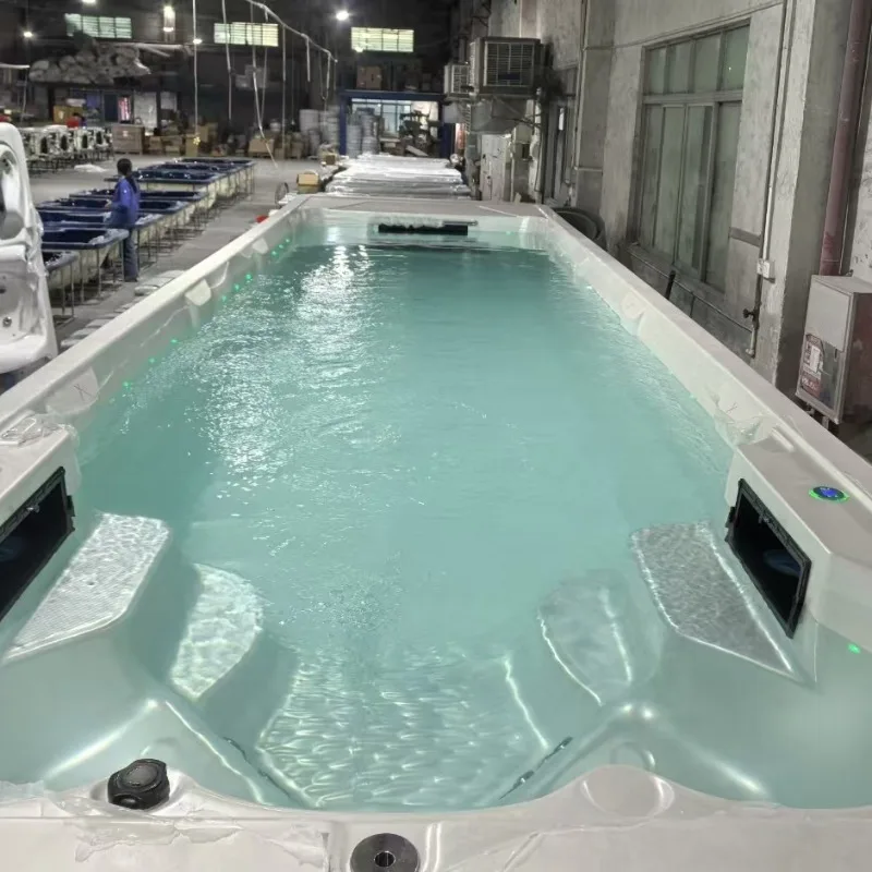 Custom Large Swim Pool Spa Hot Tub Family Endledd Swimming Pool whirlpool Massage Acrylic Swim Spa Pool Outdoor for Sale - view 2