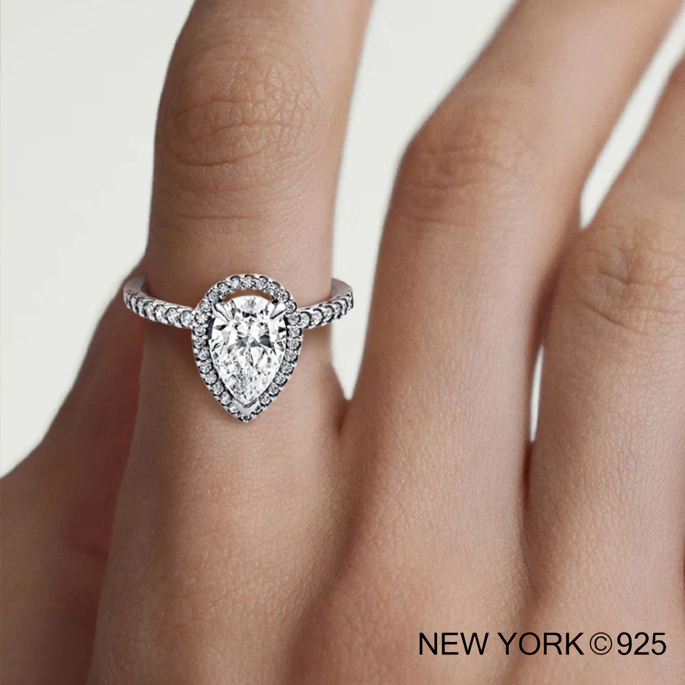 1 قطعة 925 فضة الموضة الراقية خاتم الماس الفاخرة الرائعة ، خاتم الماس بيضة الحمام ، خاتم الزواج ، المشاركة