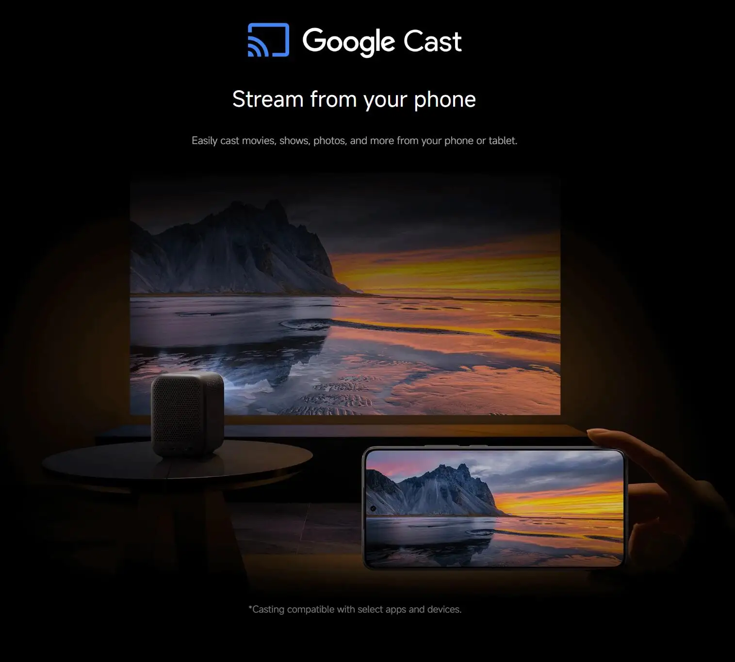 Xiaomi Smart Projektor L1, 200 ANSI Google TV 1080p Auflösung, Google Assistant, Autofokus und automatische Trapezkorrektur, BT5.0 – Detail 13