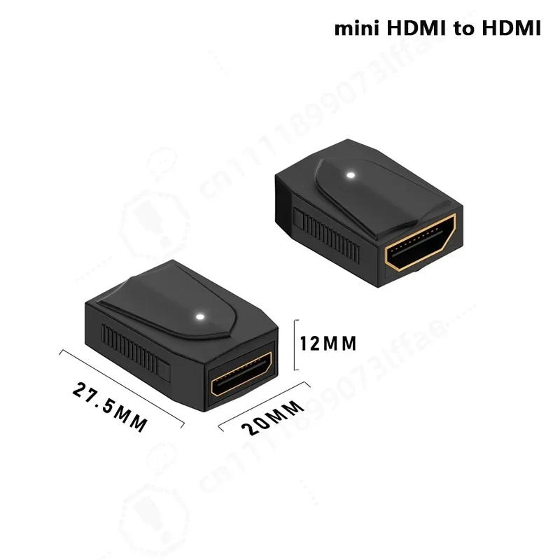 HDMI-Compatible Adapter 360 Degree Angled U-shaped L Converter Mini HD Male to HDMI Adapter