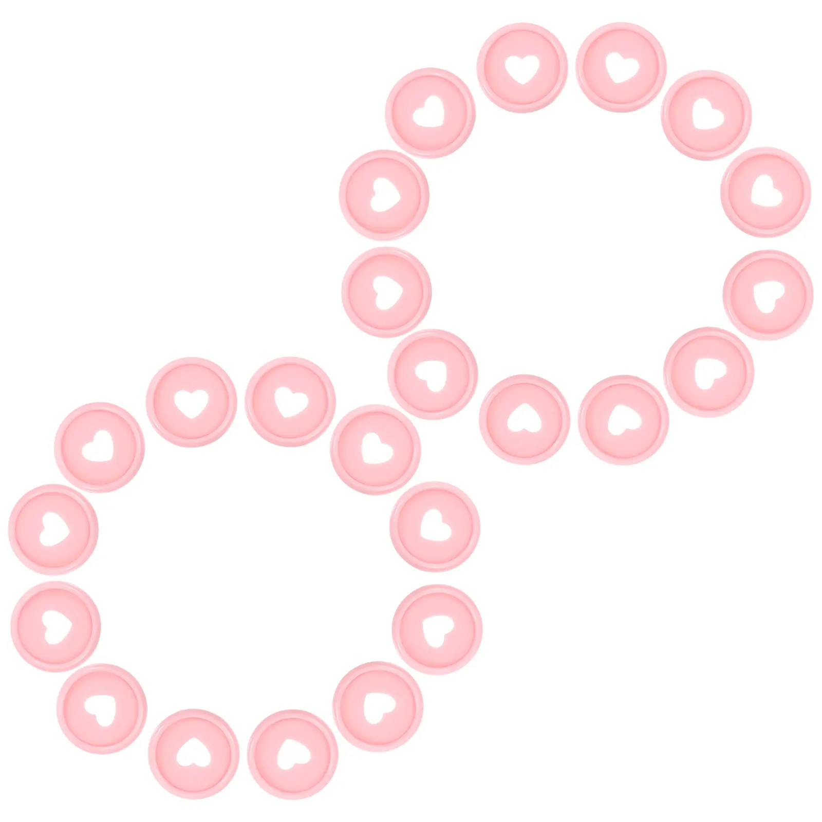 

50pcs Heart Mushroom Hole Binding Buckles 24mm Pink Notebook Binders Discs Plastic Lightweight Binding Discs Plastic Storage