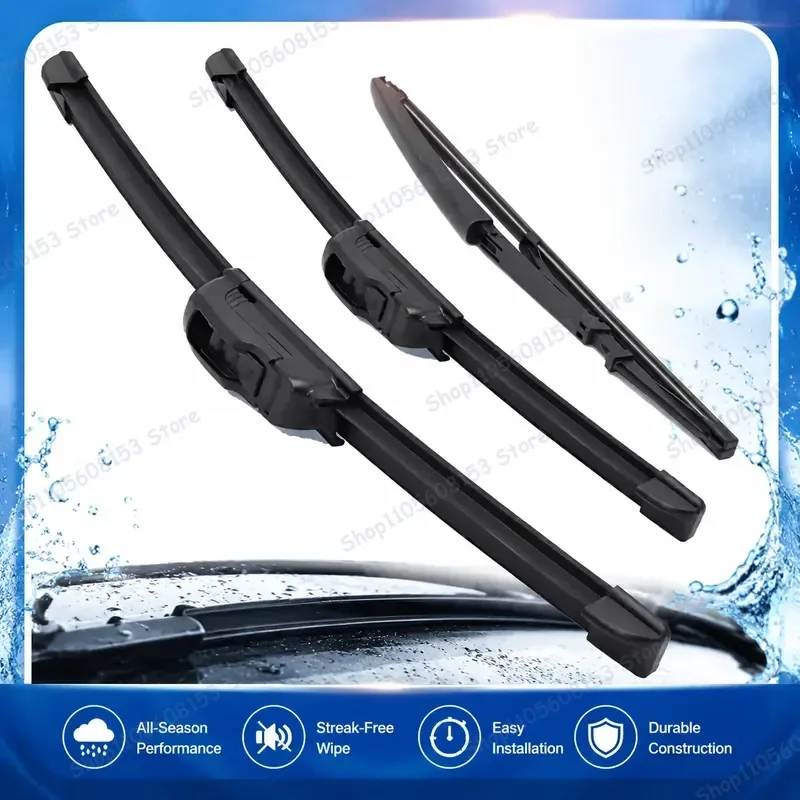 For Lancia Ypsilon 2003-2010 Front Rear Windshield Wiper Blades 24 16 13 Inch All Weather Replacement Wipers