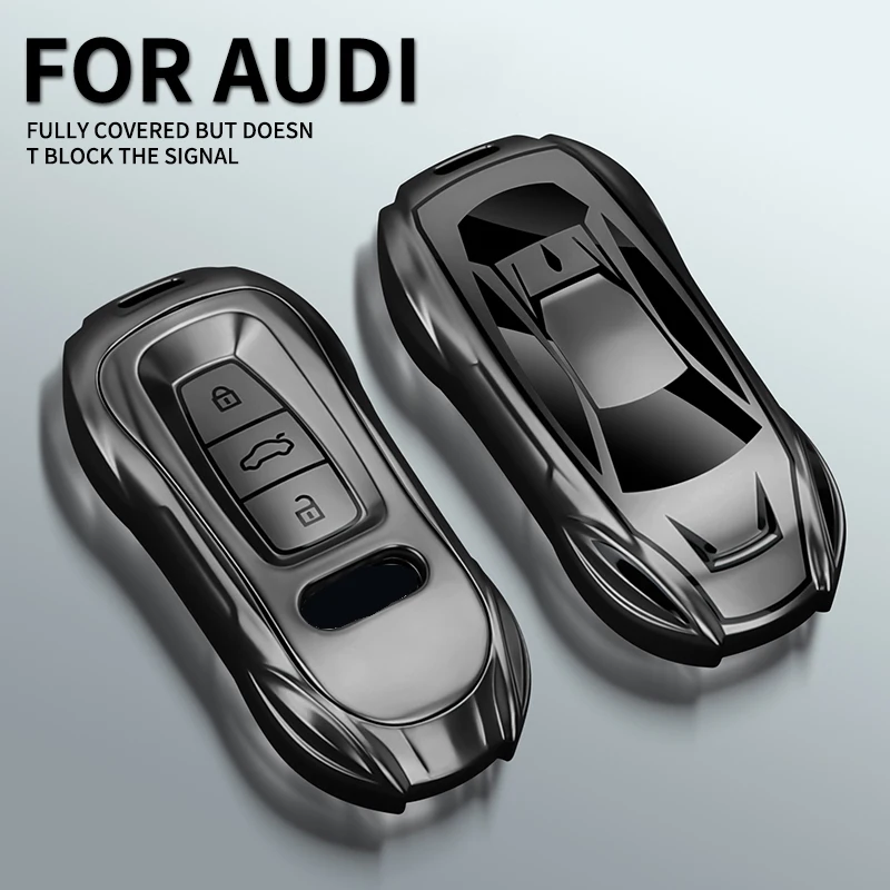 For Audi A3 A5 A5L Q5 Q6 Q6L A6 A6 S8 Q7 Q8 A7 S7 SQ8 TPU Fashionable Car Funda Llave Car Key Protective Case Easy installation