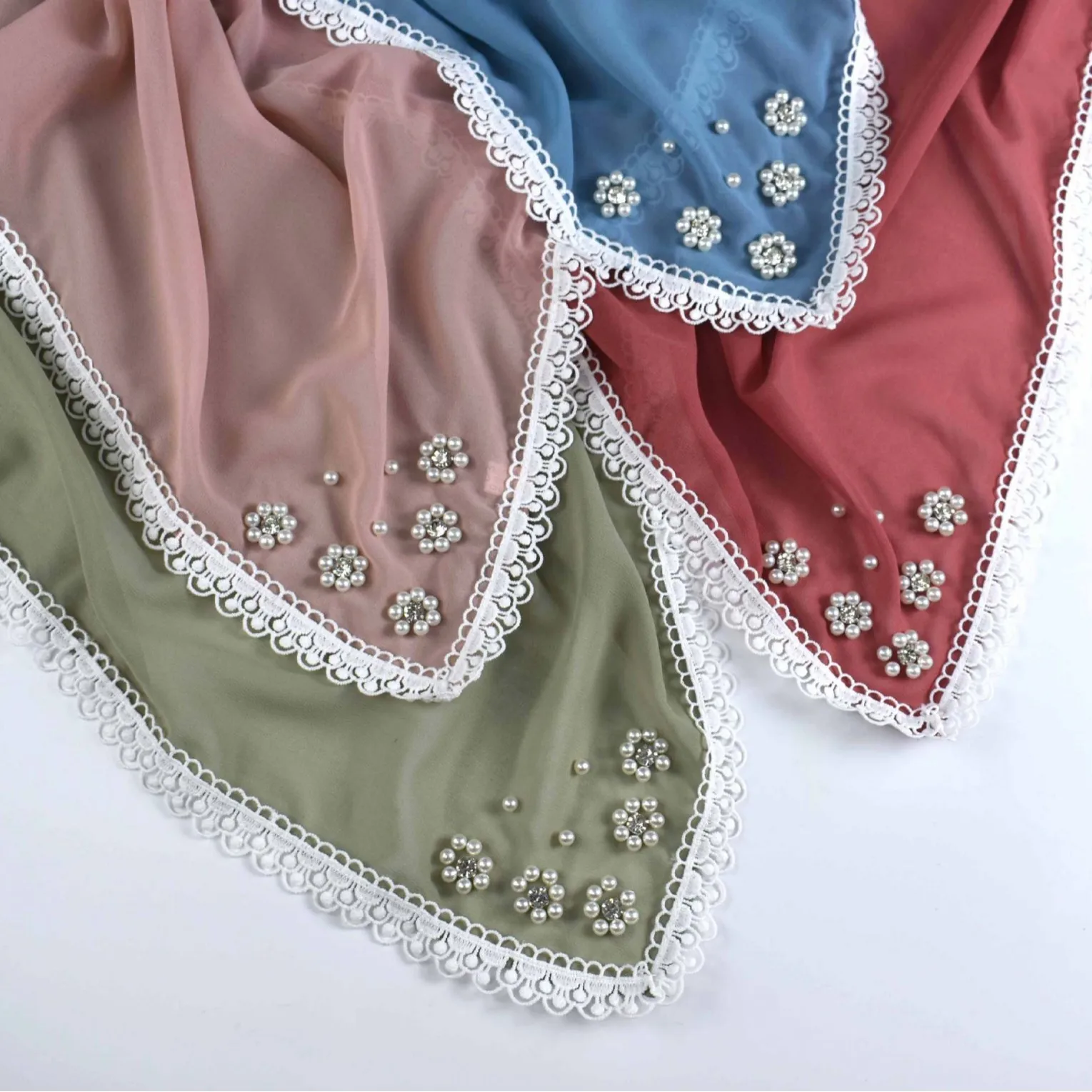 

90x90 см квадратный шарф мусульманские бусины хиджаб пузырь жемчуг шифоновый тюрбан женские шали накидка банданы повязка на голову платок Turbante Mujer