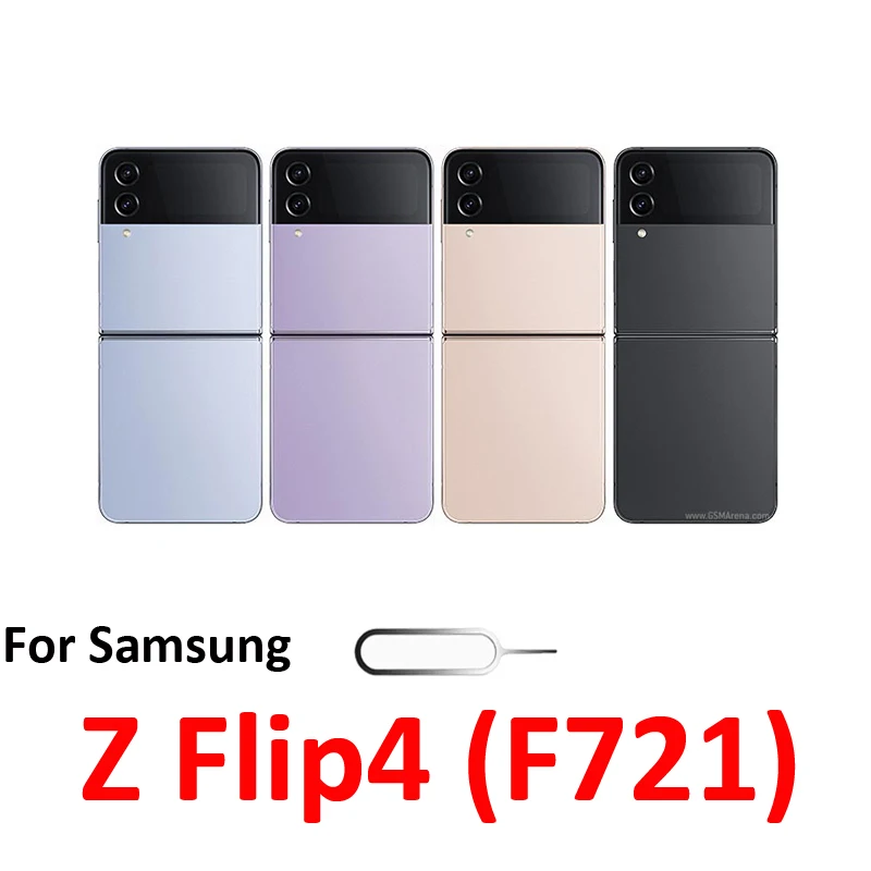 For Samsung Galaxy Z Flip4 Flip 4 F721 F721B Phone New Housing Chip SIM Card Tray Slot Holder Pocket Parts Black Blue Purple