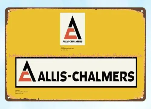 garage designs inside Allis Chalmers farm machine tractor metal tin sign