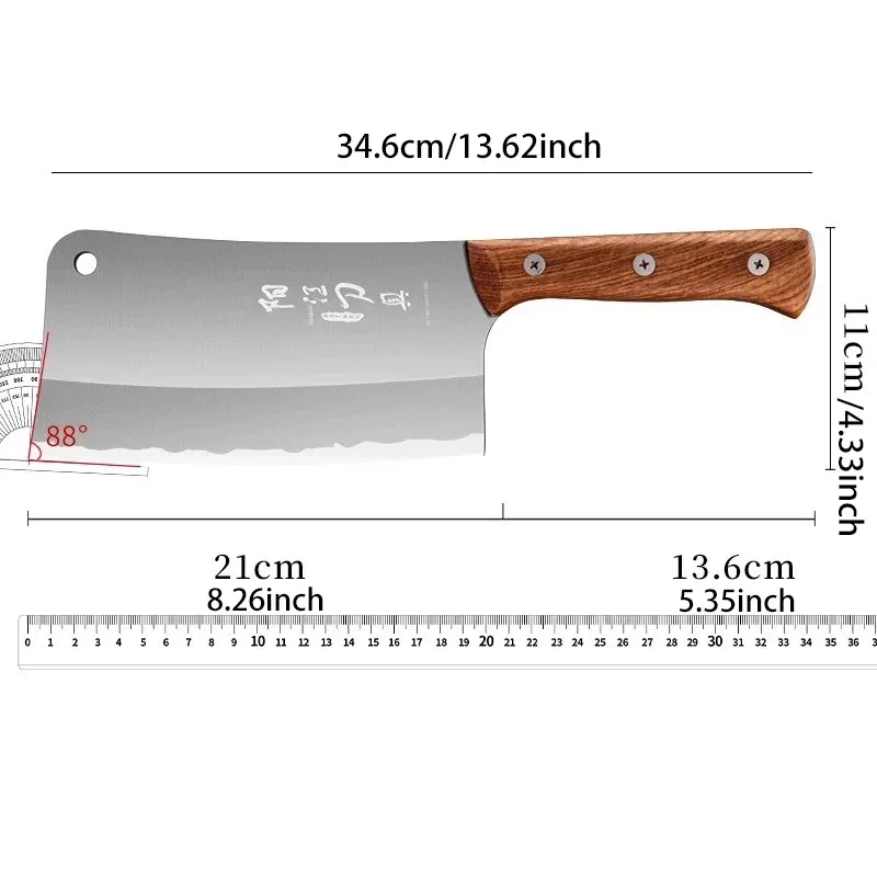 Coltello speciale per tagliare le ossa, coltello per tagliare le ossa pesanti ispessito, coltello per tagliare le ossa domestico e commerciale,