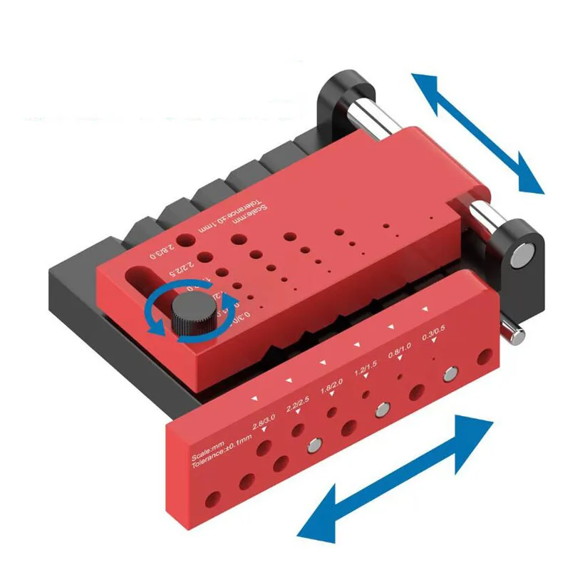 Model Customization round Rod Center Drilling Positioning Tool with 1-4mm Clamping And 0.5-3.0mm Drill Guide for Precision Work