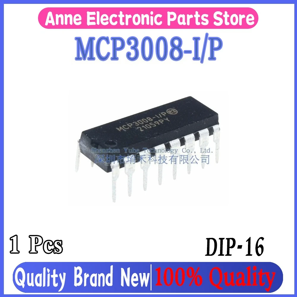 (1piece)100% New MCP3008-I/P MCP3008 I/P DIP-16 Chipset