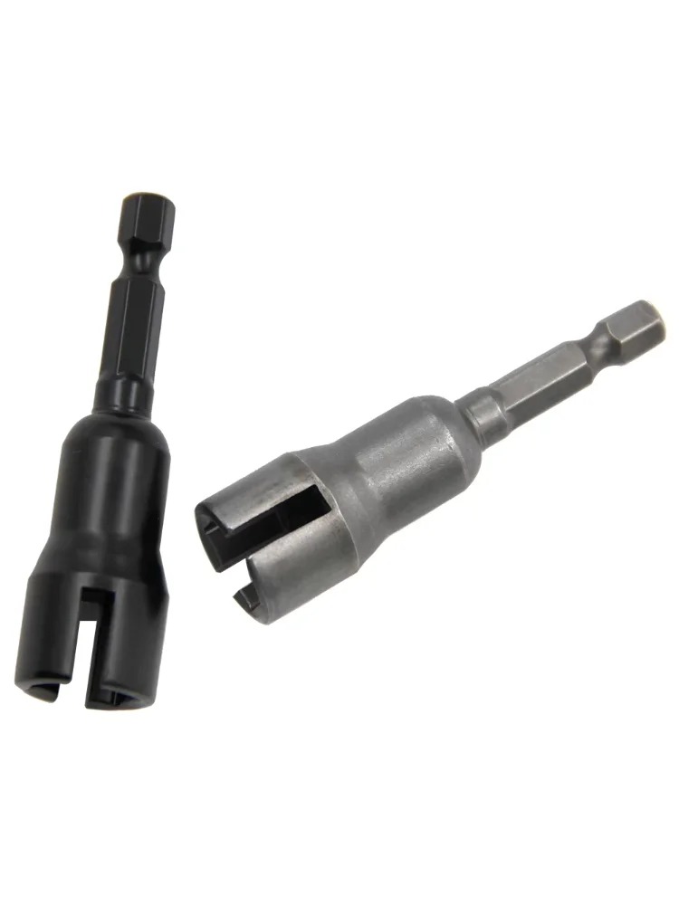 Natural color 65mm slotted socket hexagonal handle electric screwdriver wrench black butterfly hole socket wrench tool