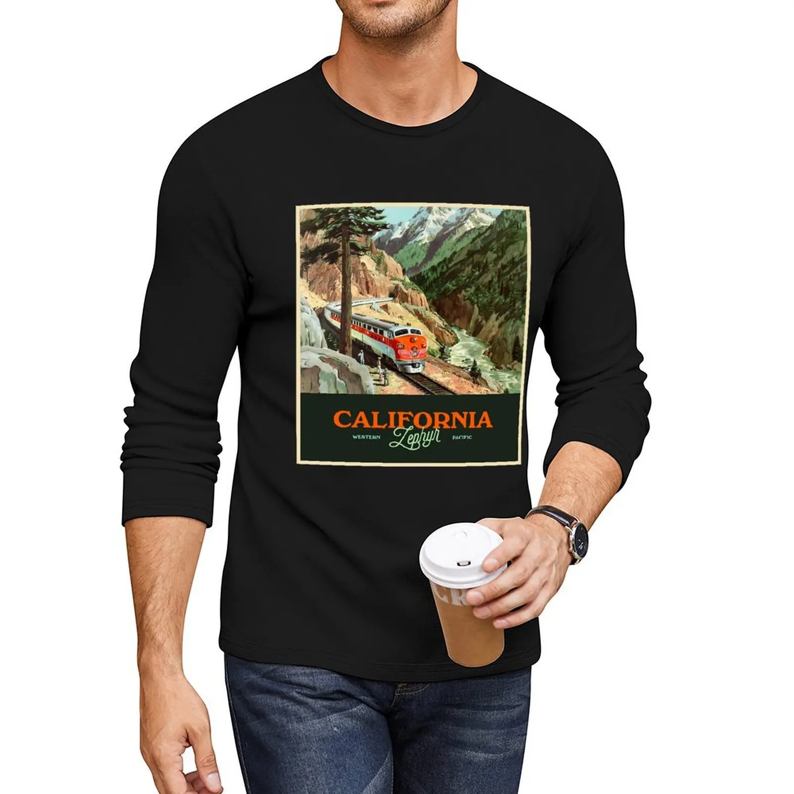 

California Zephyr Long T-Shirt boys white t shirts sweat shirts hippie clothes Oversized t-shirt mens workout shirts