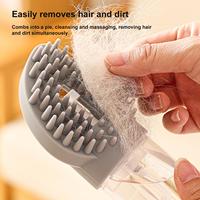 Soft Silicone Pet Bath Brush Cat Dog Grooming Brush With Soap Dispenser Cleaning Grooming Comb Pet Massage Tool Shedding Comb
