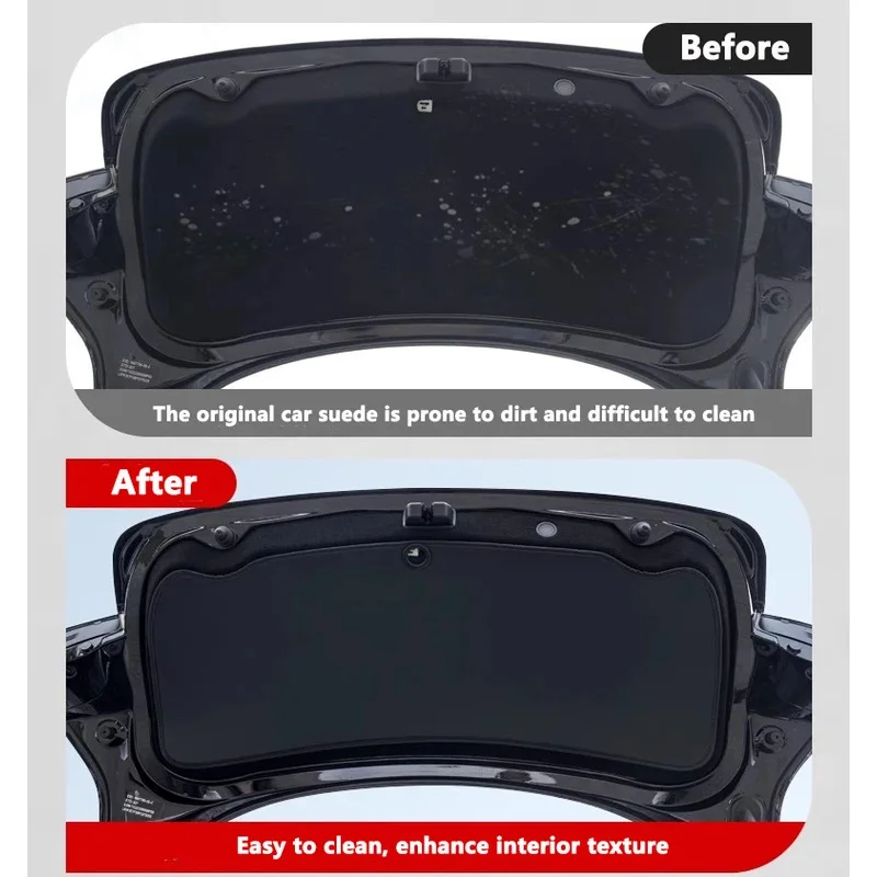 For Tesla Model 3/Y Leather Trunk Mat Anti Dirt Cargo Liner Protective Tailgate Guard Updated Version Universal Fit Car Accessor