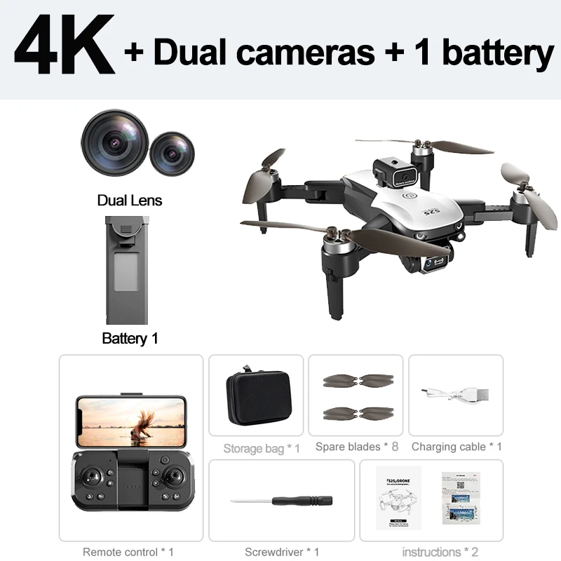 To 8K HD Brushless Motor Drone Optical Flow Hovering Distance Avoid Obstacles Aerial Photography Quadcopter For Xiaomi Travel