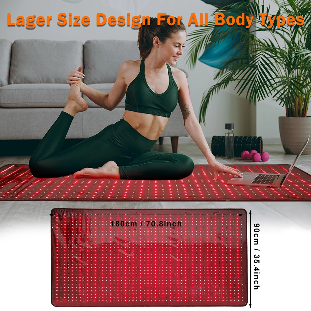 GOOD 2025 Best Selling 1350pcs Red Light Infrared LED Light Therapy Pad 660nm 850nm Whole Body Pain Relief Red Light Blanket