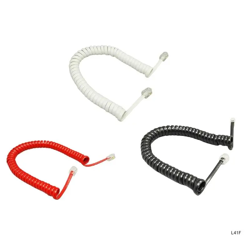 RJ9 Telephone Handset Cord for Telephone/Handset Black/ Red /White Curly 1.85m