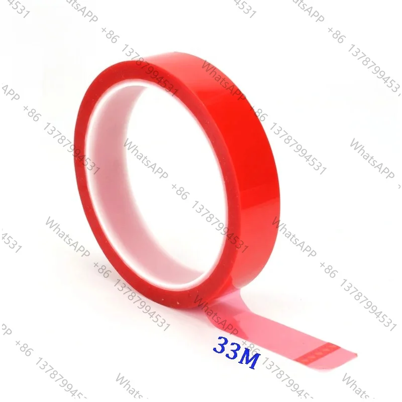 Red Heat-resistant Silicone Tape Traceless PET Translucent Single-sided PCB Board Masking Electronic Heating Protection Stickers