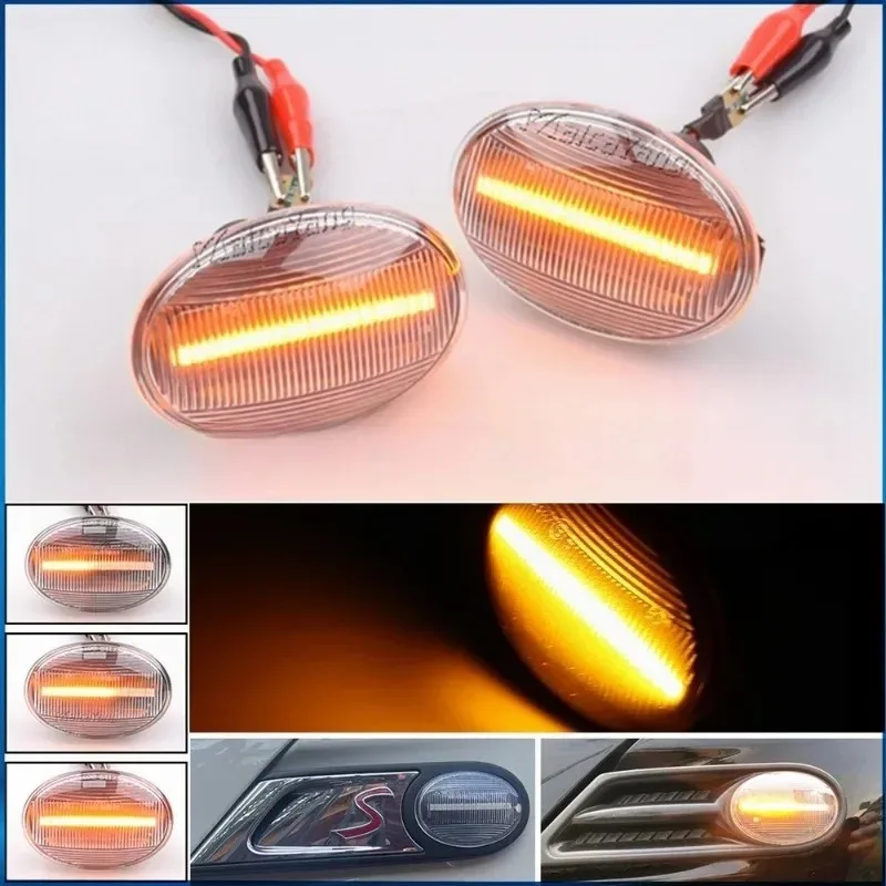 

For LED Side Indicator Mini Cooper R56 06-13 Uiz For Repeater Light W/ Clear Lens ANGRONG Amber