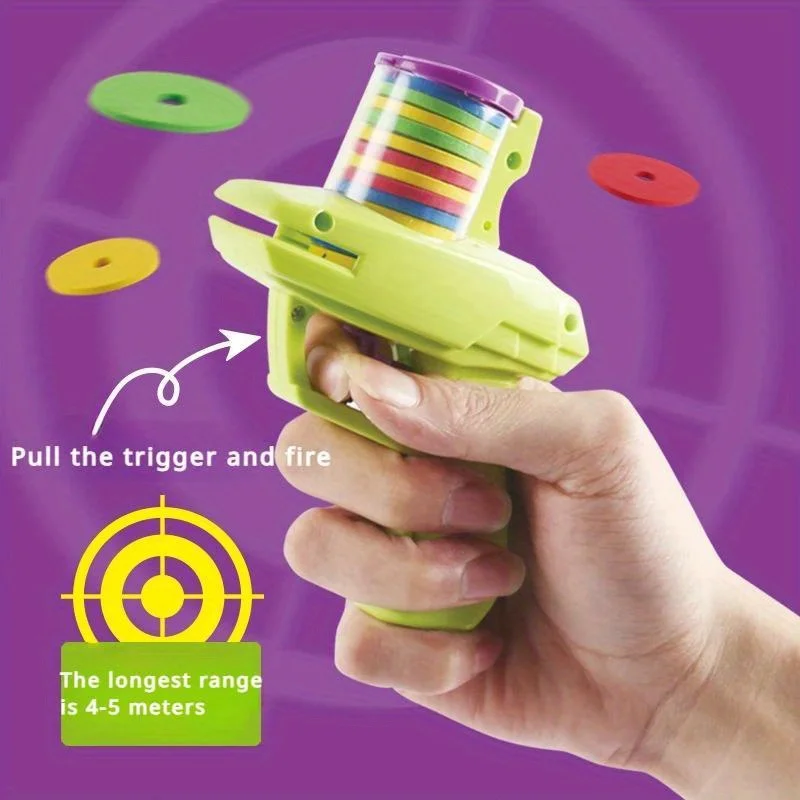 2 個フォームディスクランチャーフライングディスクハンドヘルドシュータージップショットシューターディスクランチャー屋外射撃ゲーム