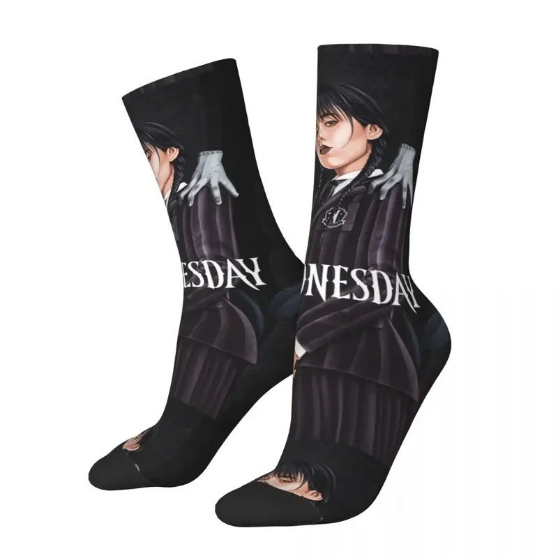 Y2K Crew Socks Wednesday Addams Awesome Accessories For Men Women Cozy Stockings All Season Birthday Present