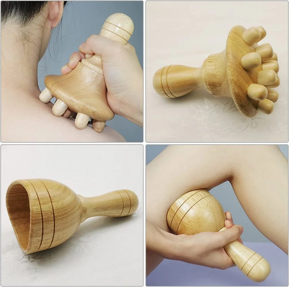 Wooden Swedish Massage Cup Mushroom Massager Wood Therapy Massage Tools for  Anti Cellulite,Lymphatic Drainage,Muscle Relaxation