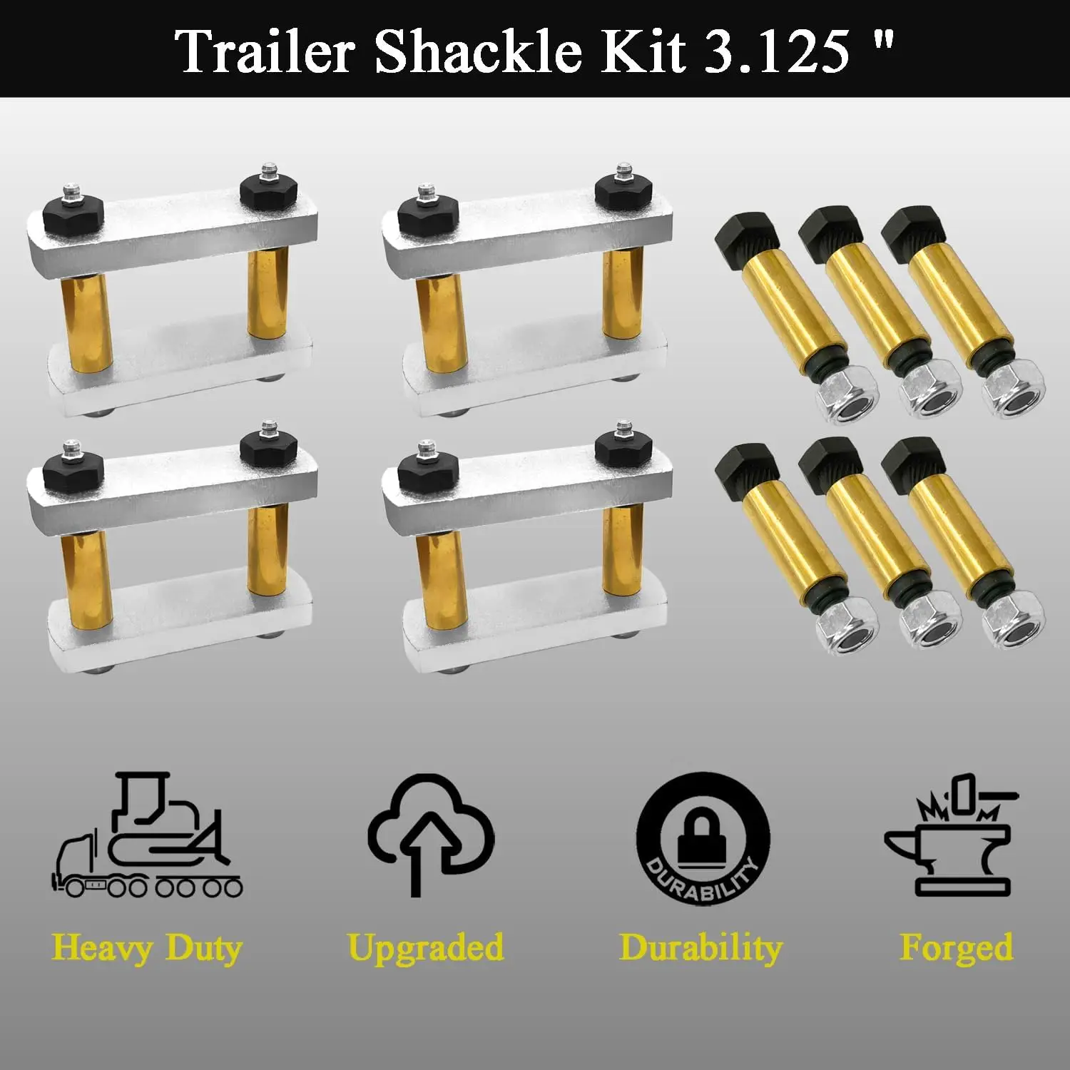 Heavy Duty Shackle Upgrade Kit Trailer Shackle Kit 3.125