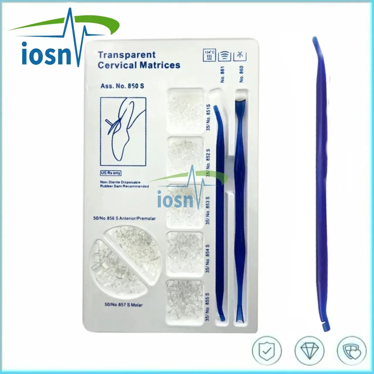 277Pcs/set Dental Matrix Cervical Matrices Composite Gingival for Kerr Style Transparent 850S Dentist Tools Dentistry