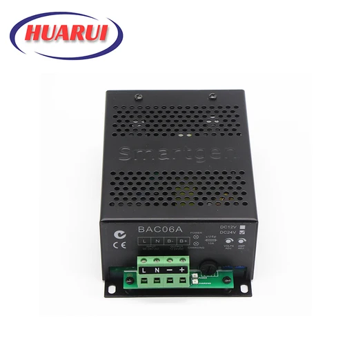 Imagen 1 del producto Cargador de flotador de batería automático, generador diésel, 12V/24V, 6A, Red Eléctrica, inteligente, BAC06A