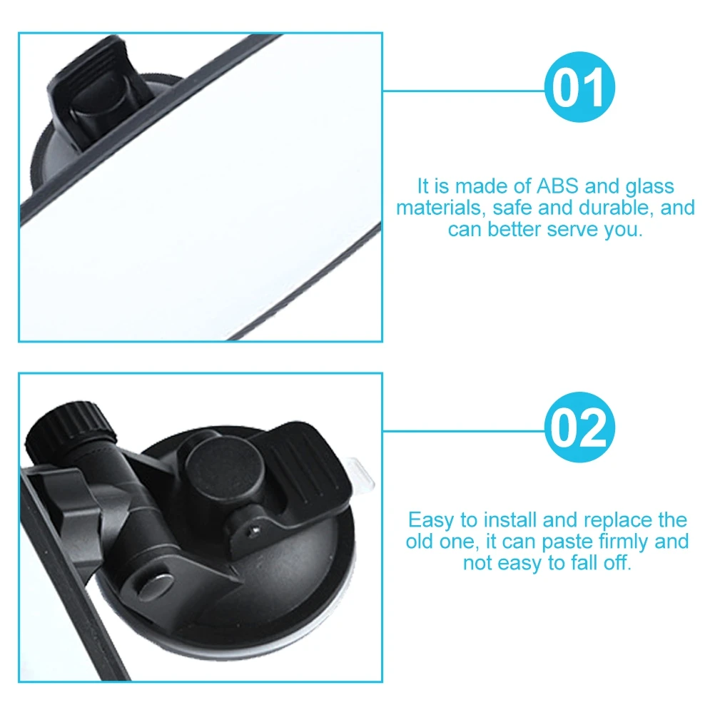 

Rear View Mirror Large Field Vision Car Auto Wide Angle Vacuum Glass Durable Lightweight Practical Driving Safety Mirror Design