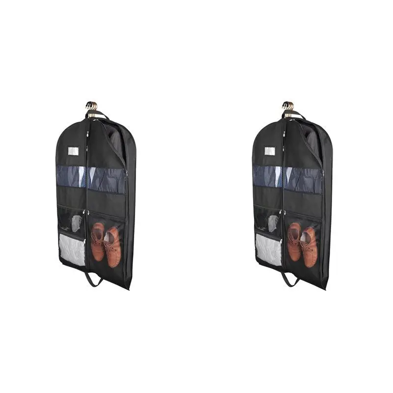 

A84E-2X Сумки для хранения для путешествий и хранения, большие сетчатые карманы, органайзер для шкафа, подходит для нескольких костюмов