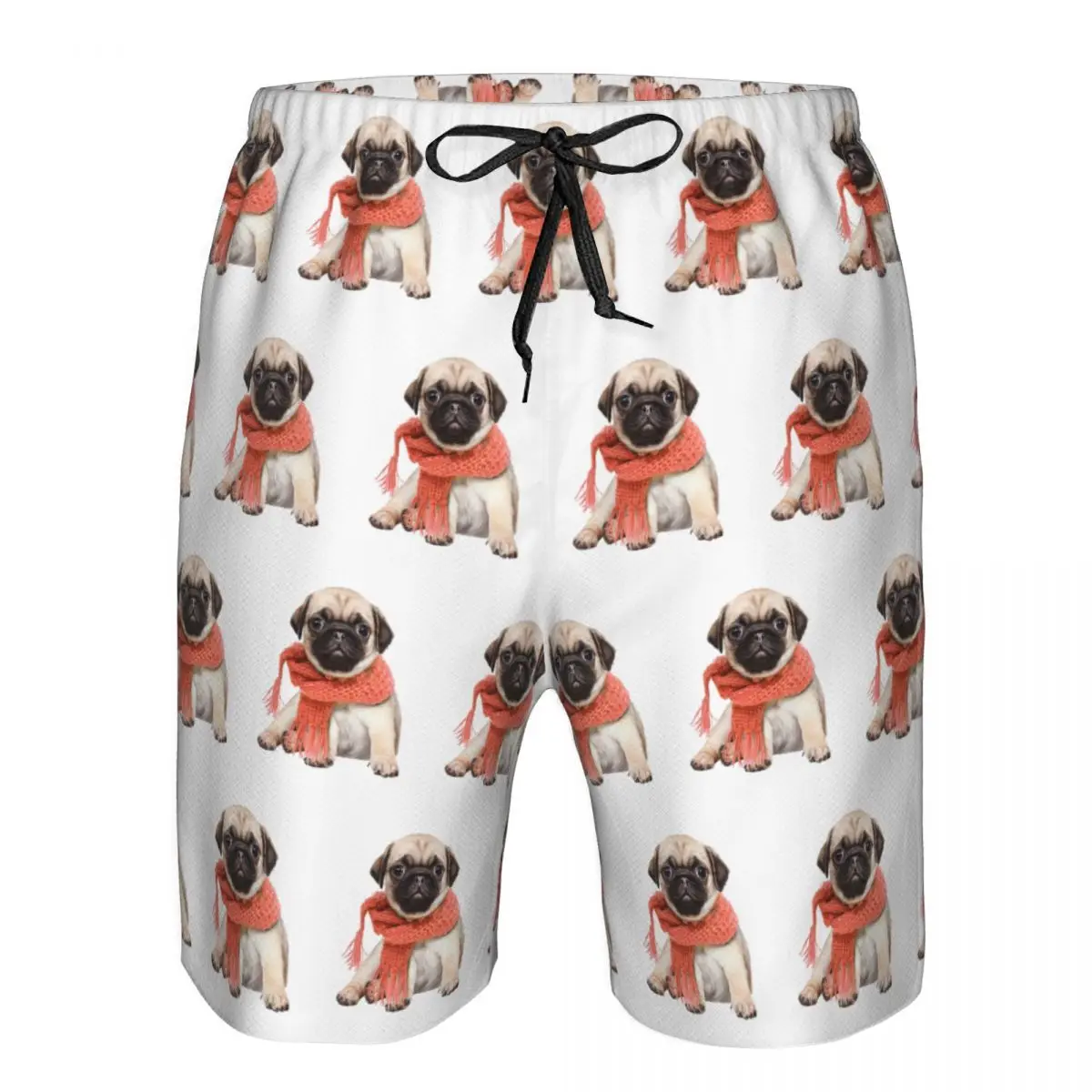 Winter Funny Fawn Pug Funny Dog Lover Trunks Beach Board Shorts Casual Quick Dry Swimming Summer Men Pants