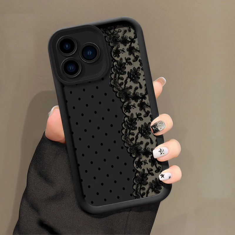 Phone Case For Xiaomi Poco M8 Pro F8 Ultra M7 4G M6 Plus M5S C51 C50 C40 C31 C65 C61 Circular Dots Lace Print Shockproof Cover view 4