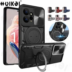 Case for Xiaomi Redmi Note 12 12 Pro 12 11 Xiaomi Poco F5 X5 Pro 13 12 Slide Camera Lron Ring Protection Stands Kickstand Covers