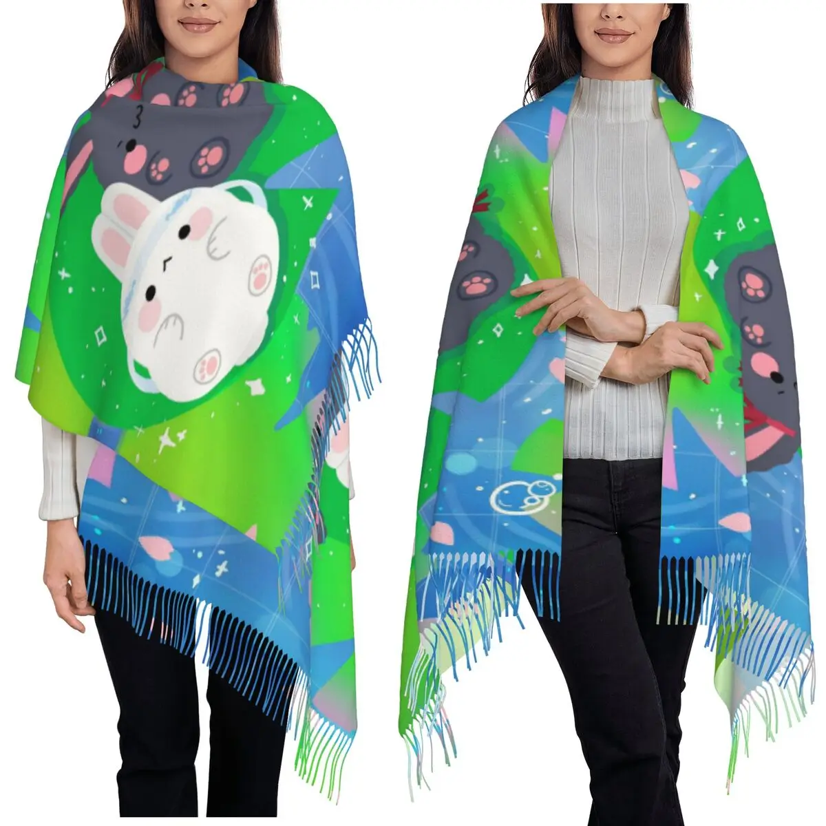 

Gusu Lan Sect The Untamed Mo Dao Zu Shi Wei Wuxian Шарф Шарфы с кисточками Женские мягкие шали и накидки Большая осенне-зимняя шаль