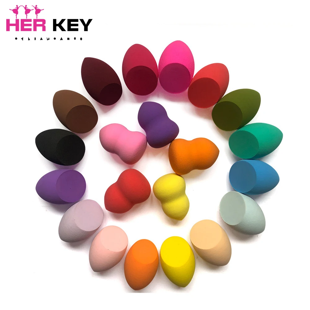 Miracle 1pcs Makeup Sponge Powder Puff Dry and Wet Combined Beauty Makeup Ball Gourd Powder Puff Bevel Cut Make Up Sponge Tools