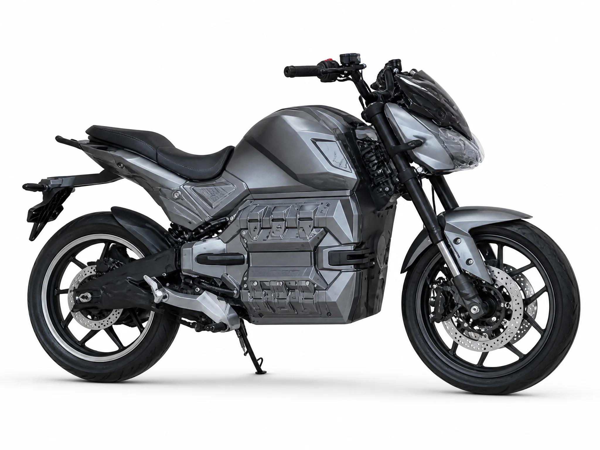 DXY3000W titanium gray electric motorcycle, 72V 50Ah lithium battery, 80KM/H high speed, 70-100KM ride, dual sports disc brake