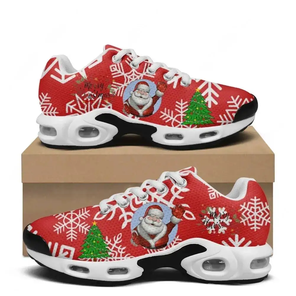 Christmas Air Cushion Sneakers Mens Womens Teenager Lightweight Sports Shoes High Quality Custom Leisure Mesh Sneaker