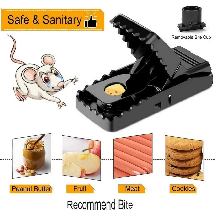 Mouse Trap 12 Pack MouseTrapsIndoorforHome Quick Effective Sanitary Safe Mouse Catcher for Family and Pet