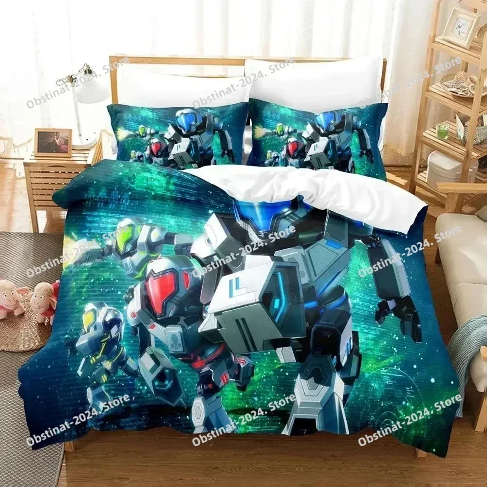 Metroid Prime Corruption Bedding Set Printed single Comforter Quilt Bed Cover Duvet Cover Pillow Case 3 Pieces Kids Adult Size