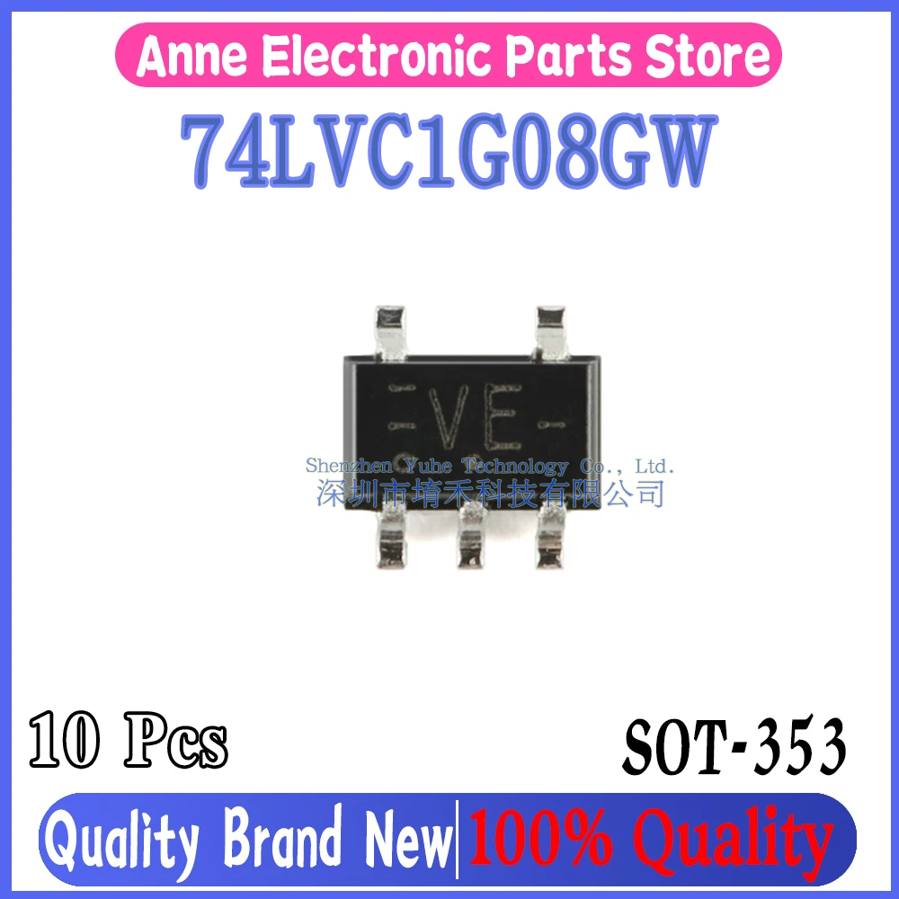 (10piece)100% New 74LVC1G08GW 74LVC1G08G 74LVC1G08 VE sot-353 Chipset