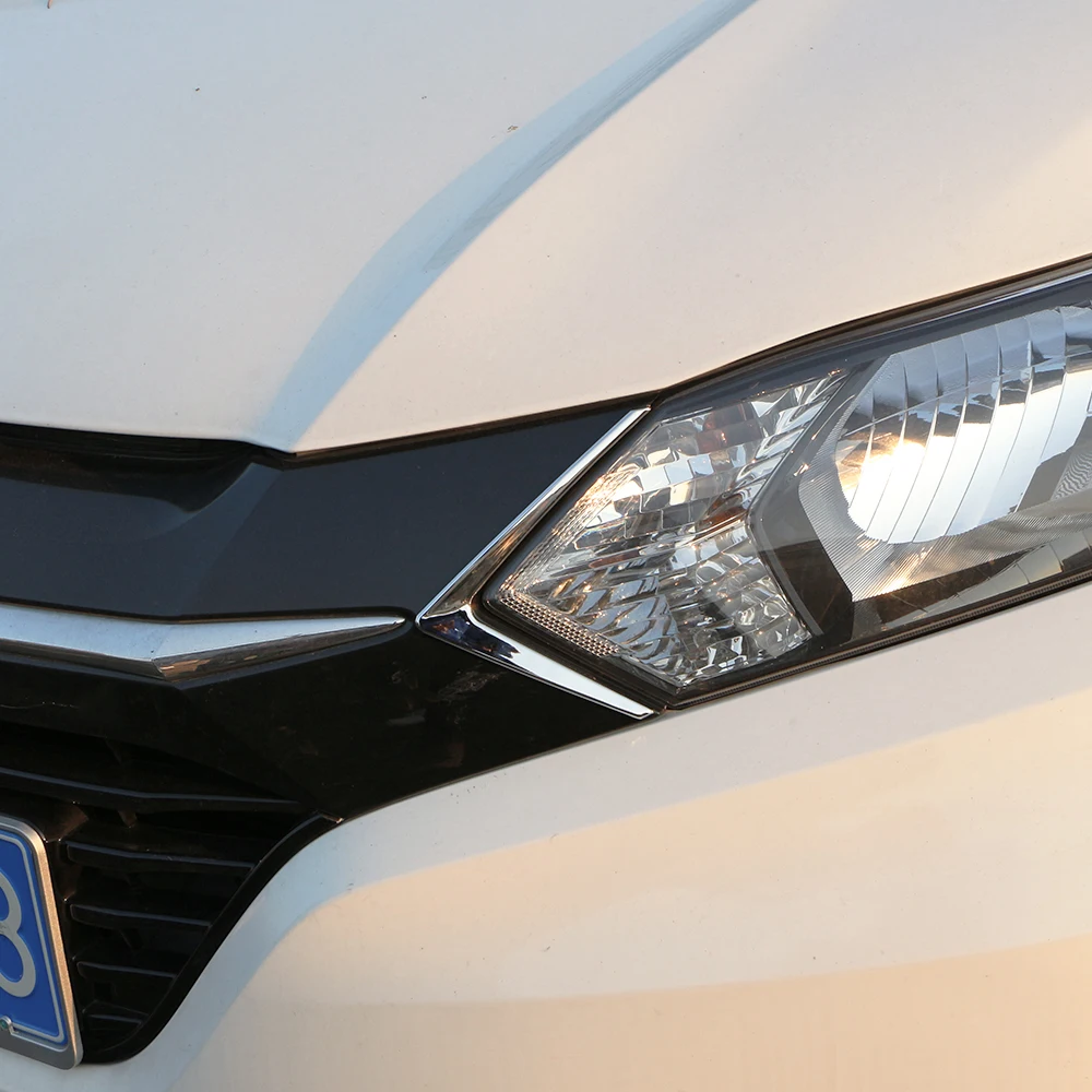ABS Chrome Car Headlights Trim for Honda HR-V HRV Vezel 2014 2015 2016 2017 2018 2019 Headlight Head Lights Decoration Stickers