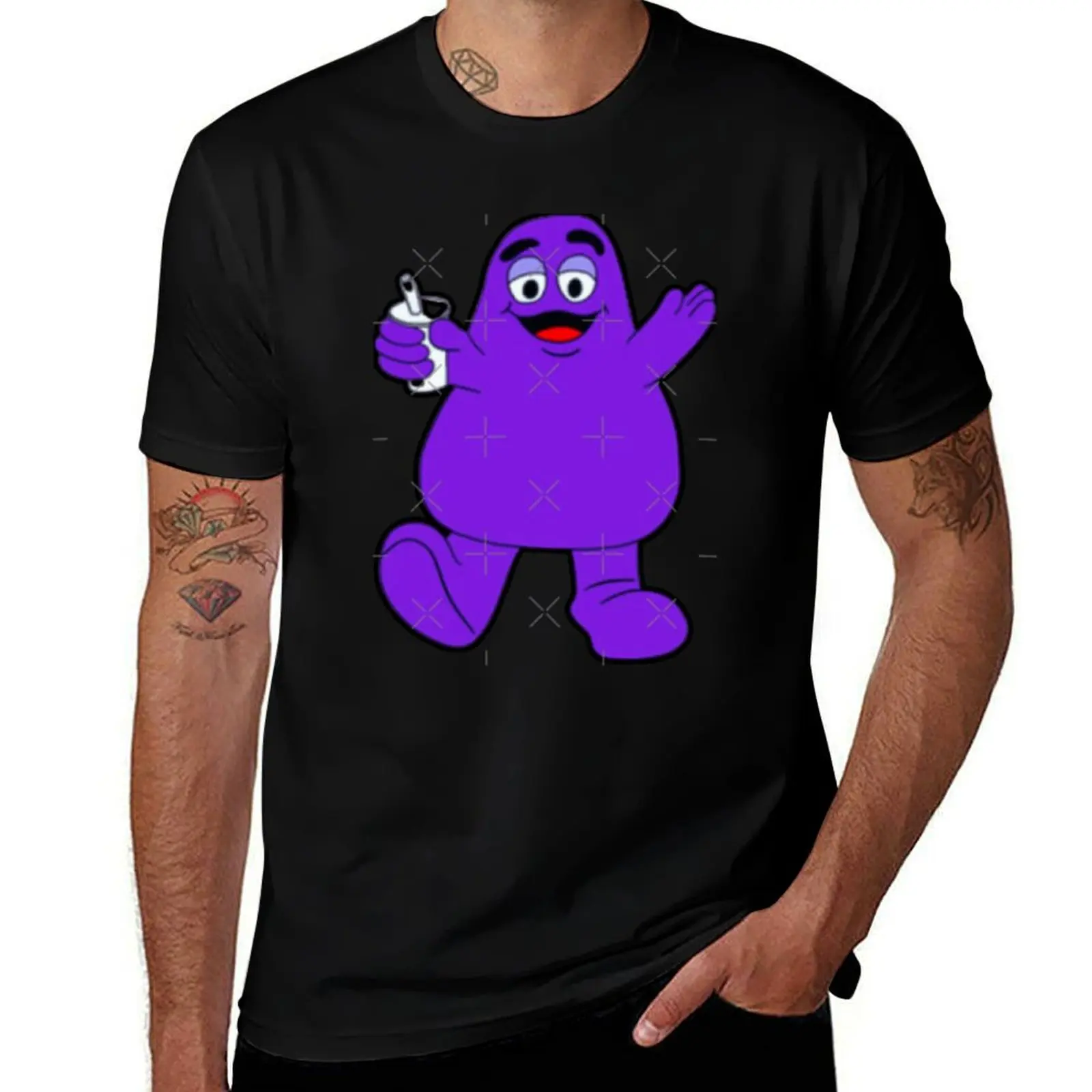 

Grimace cartoon design Sticker T-Shirt man t shirts graphic t shirts cotton 100% T-Shirt
